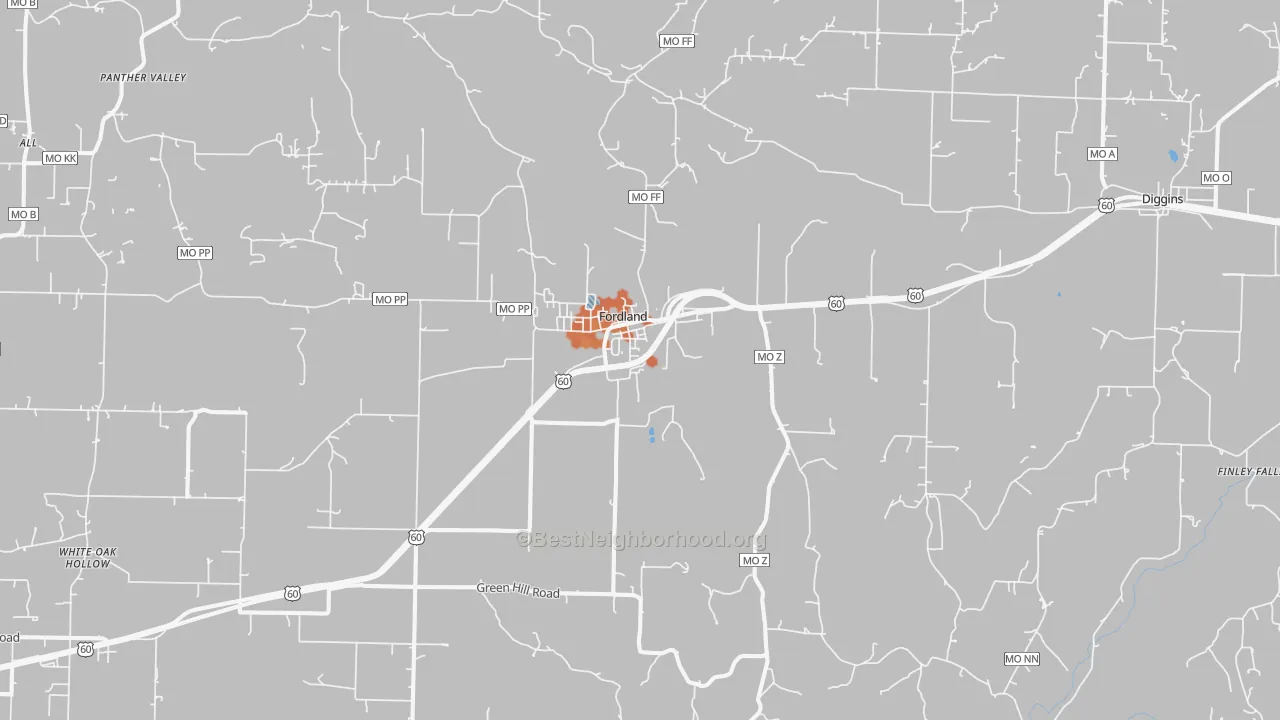 Bike Grade map of 65652, MO