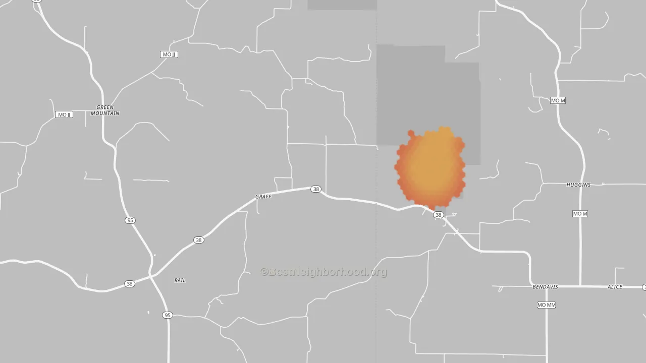 Bike Grade map of 65660, MO