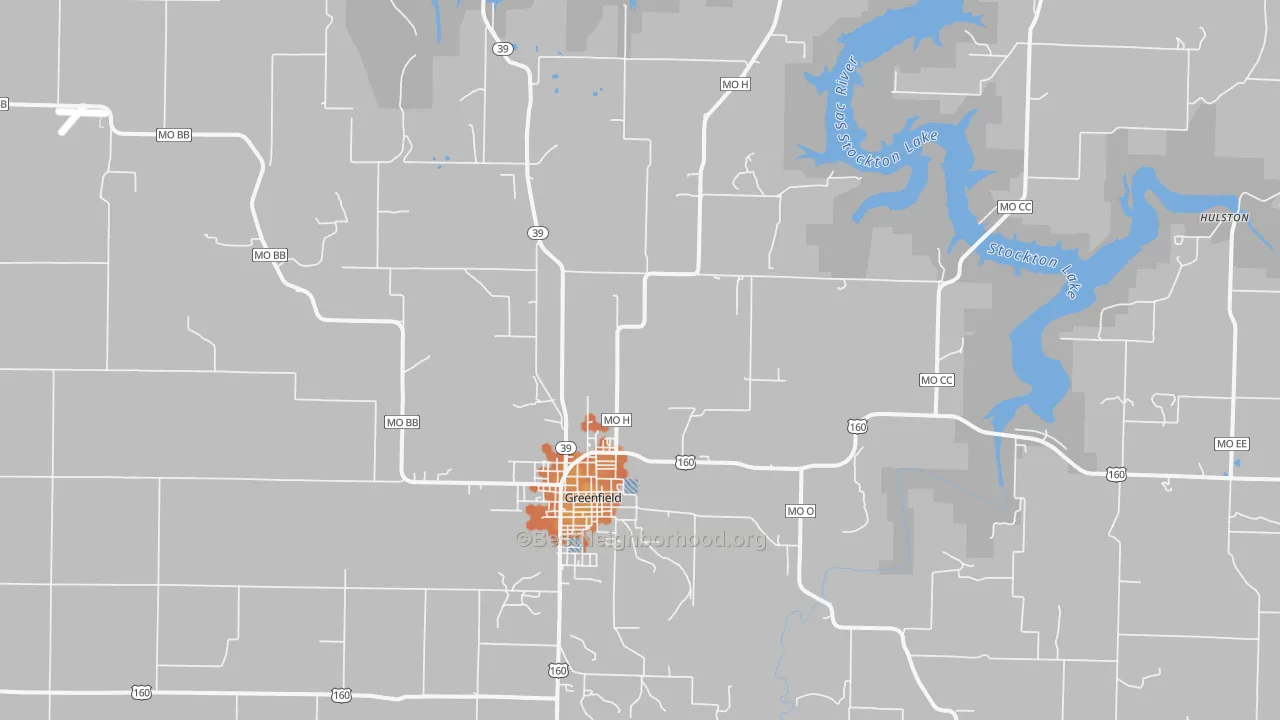 Bike Grade map of 65661, MO