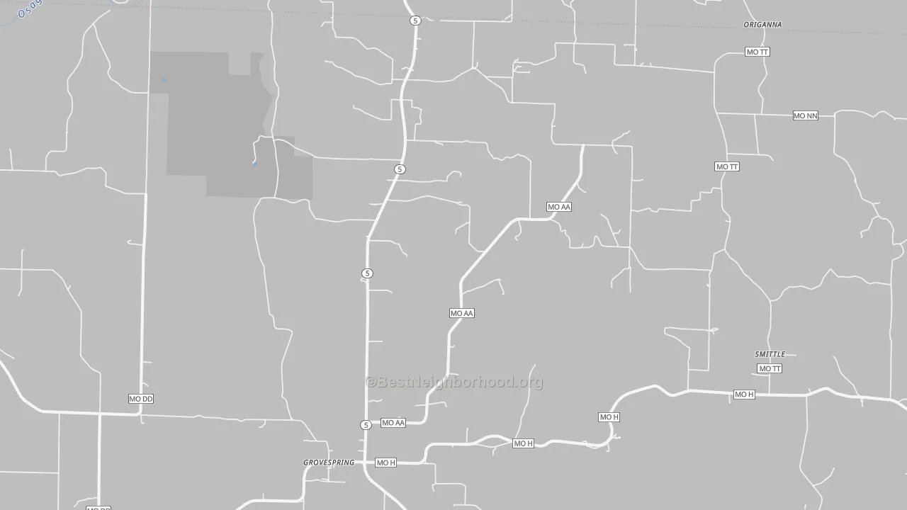 Bike Grade map of 65662, MO