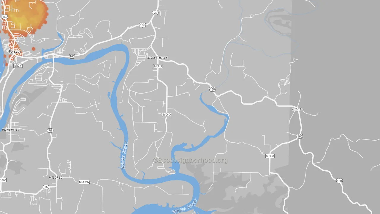 Bike Grade map of 65680, MO