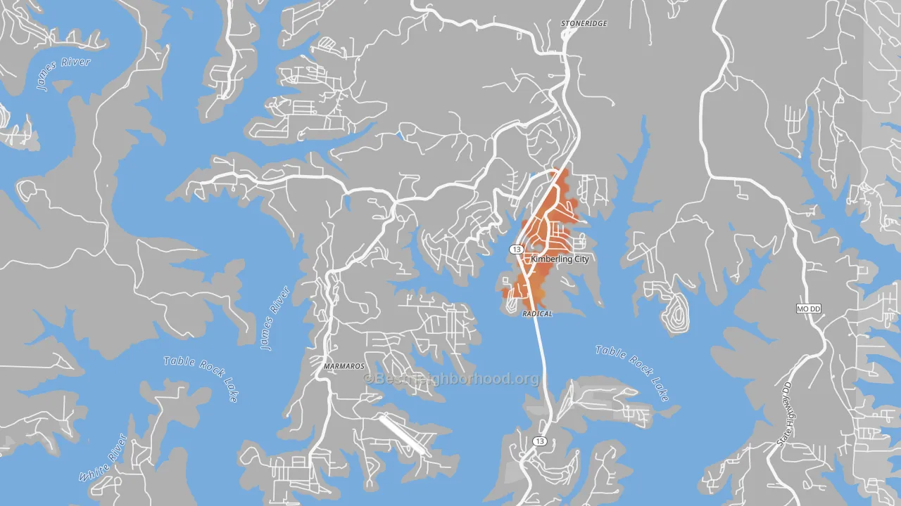 Bike Grade map of 65686, MO