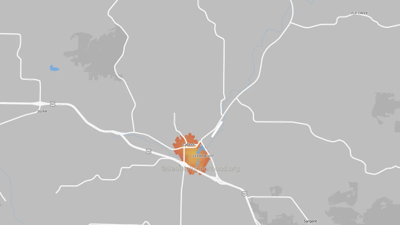 Bike Grade map of 65689, MO