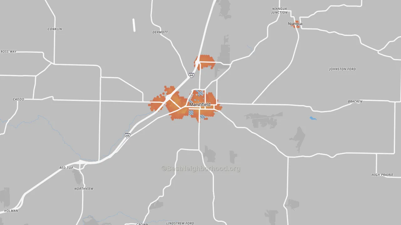 Bike Grade map of 65706, MO