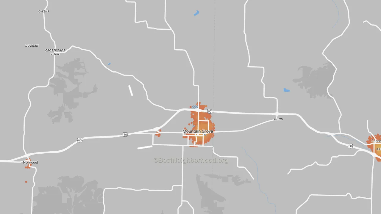 Bike Grade map of 65711, MO