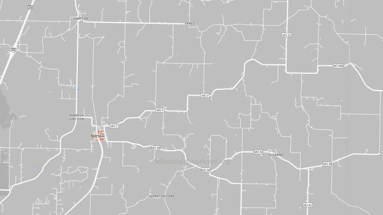 Bike Grade map of 65713, MO