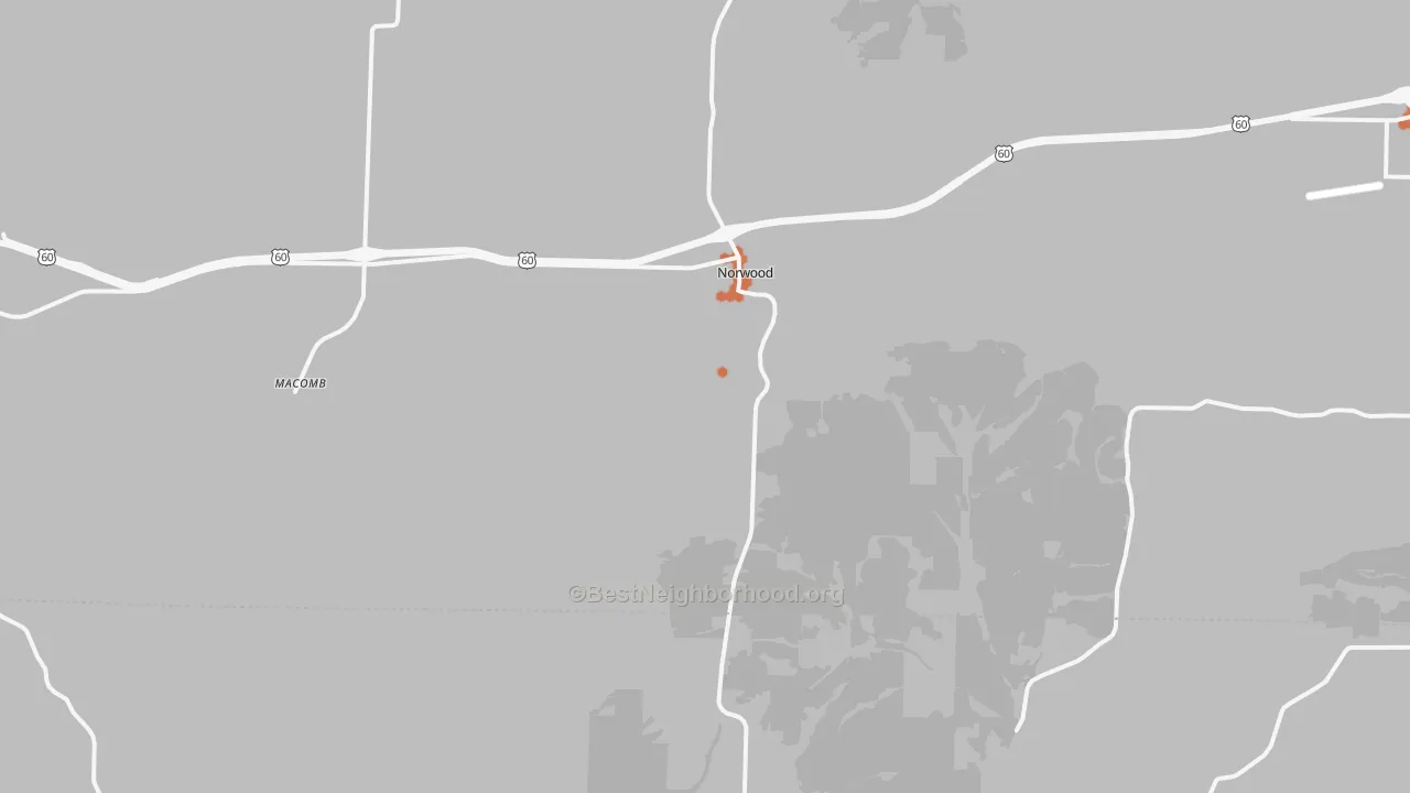 Bike Grade map of 65717, MO