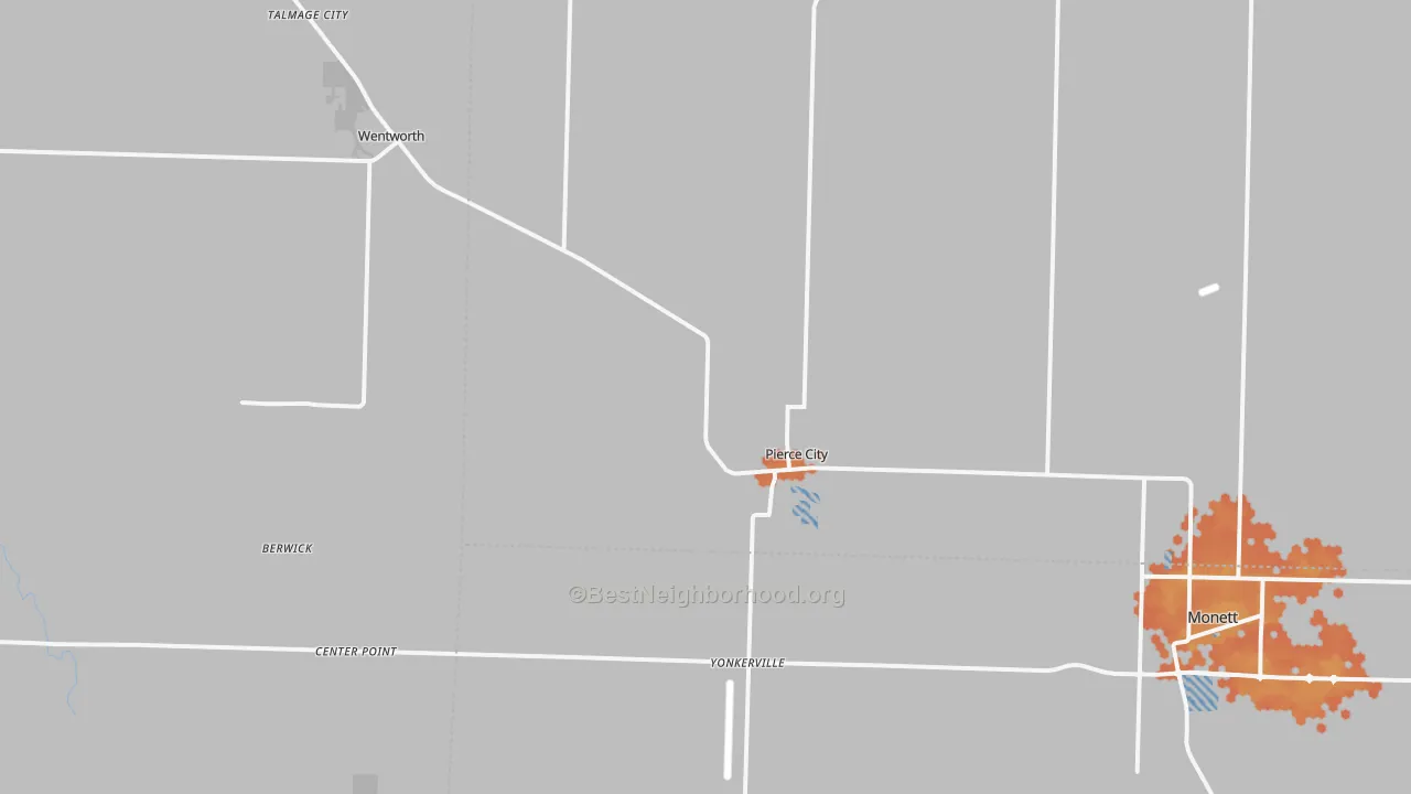 Bike Grade map of 65723, MO