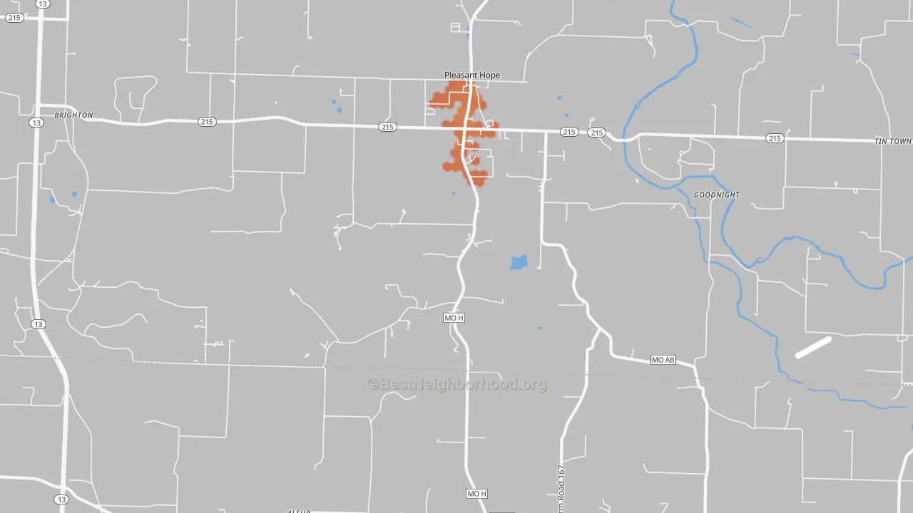 Bike Grade map of 65725, MO