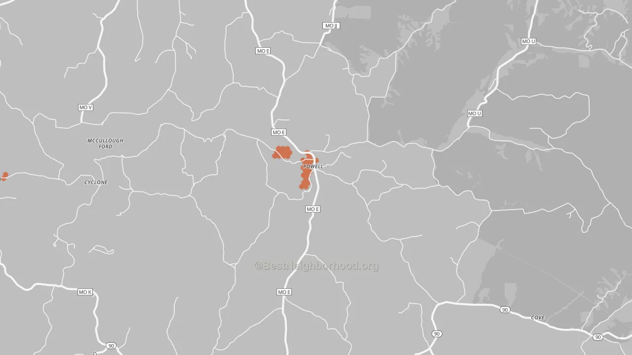 Bike Grade map of 65730, MO