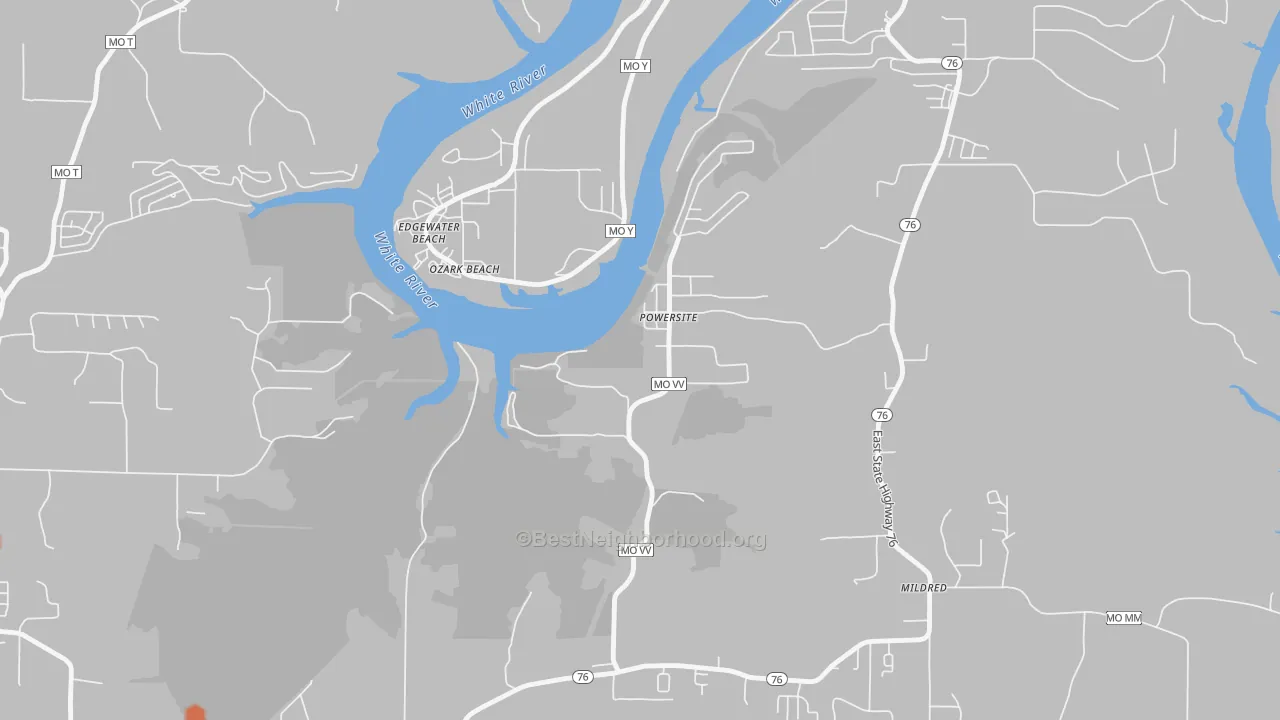 Bike Grade map of 65731, MO