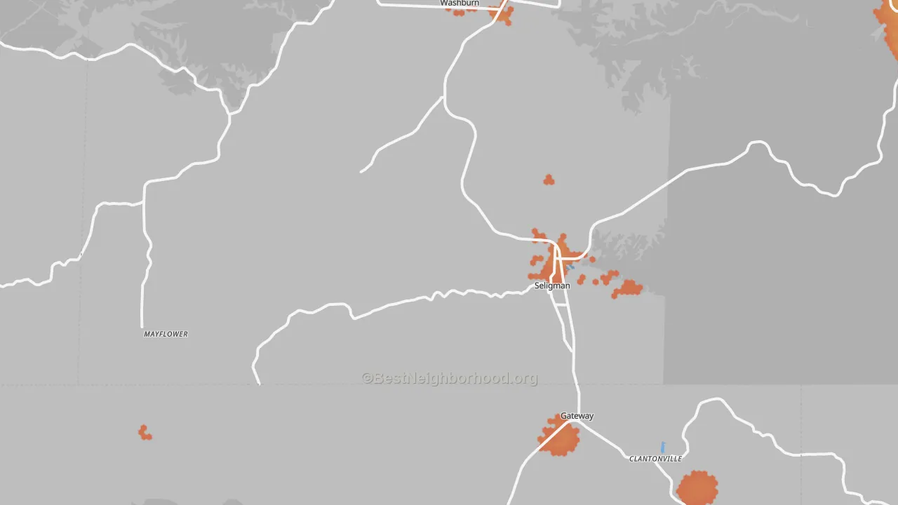 Bike Grade map of 65745, MO