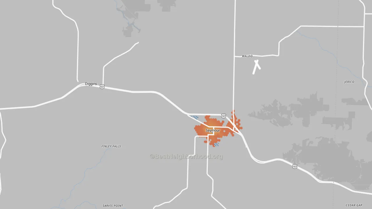 Bike Grade map of 65746, MO