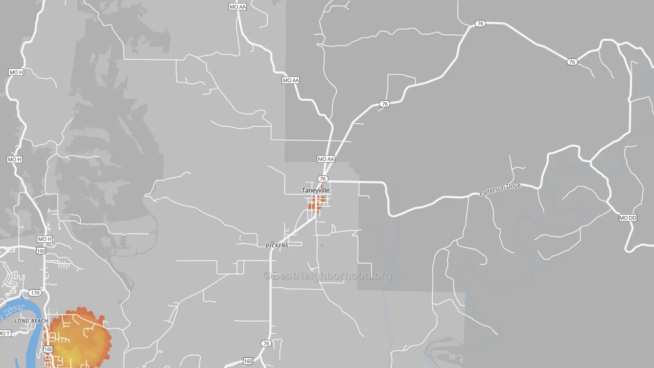 Bike Grade map of 65759, MO