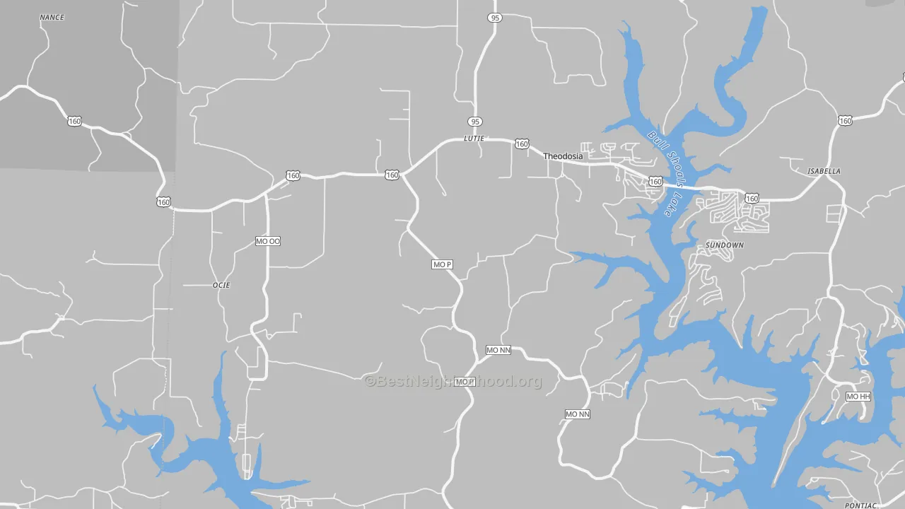 Bike Grade map of 65761, MO