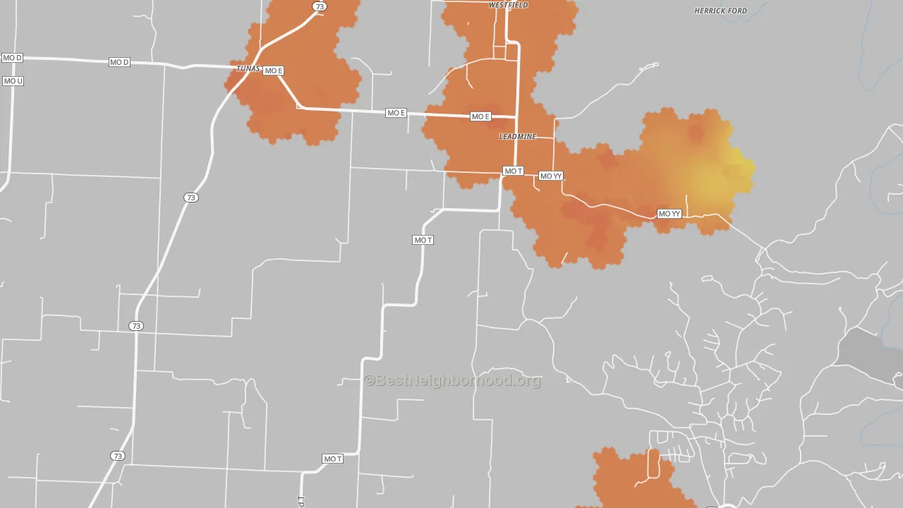 Bike Grade map of 65764, MO