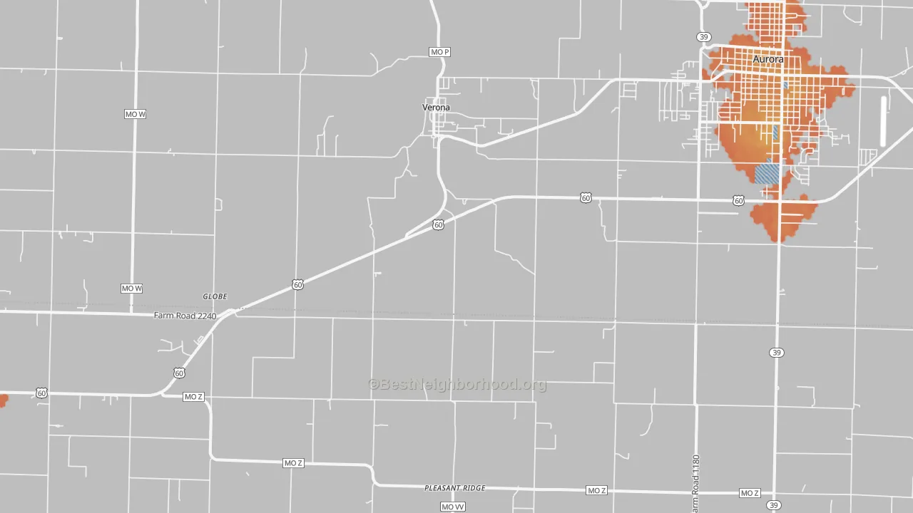 Bike Grade map of 65769, MO