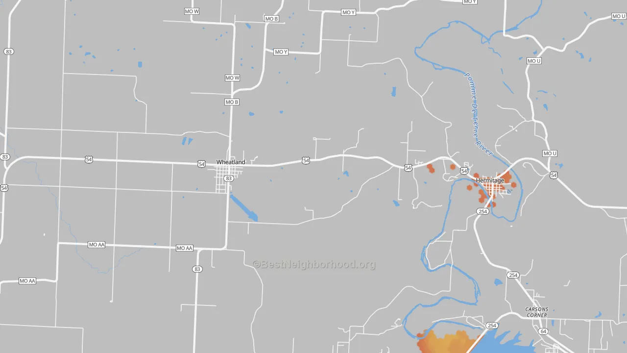 Bike Grade map of 65779, MO