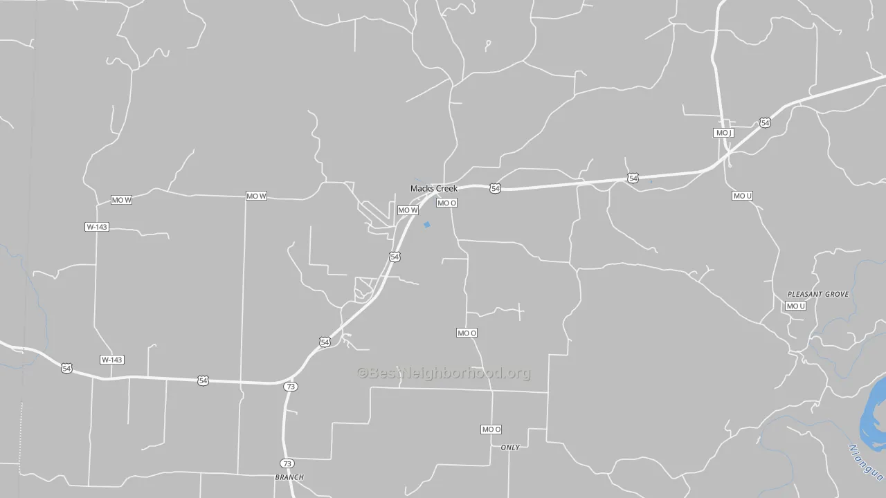 Bike Grade map of 65786, MO