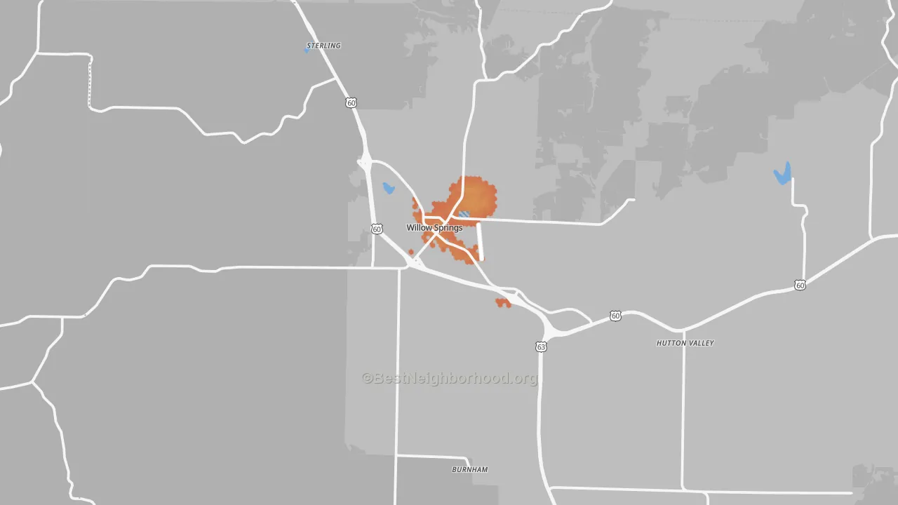 Bike Grade map of 65793, MO