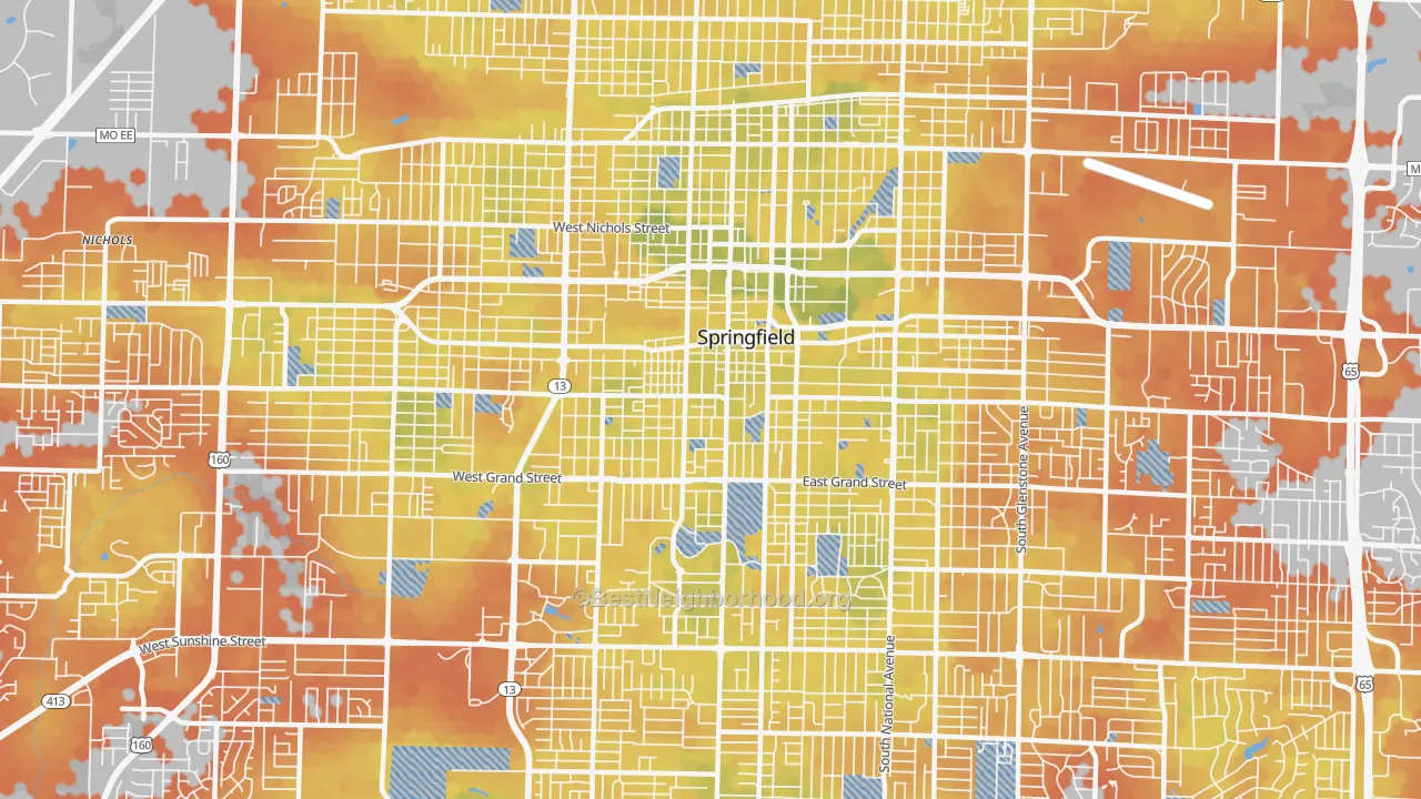 Bike Grade map of 65806, MO