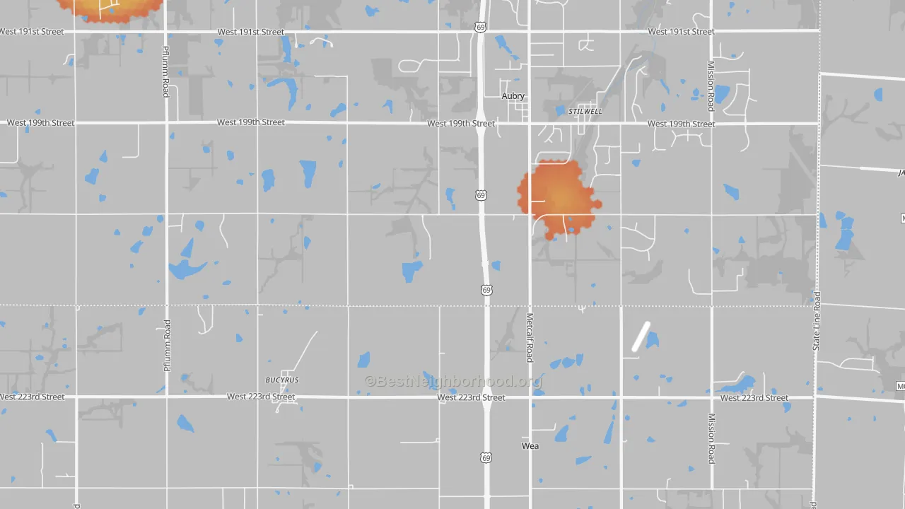 Bike Grade map of 66013, KS