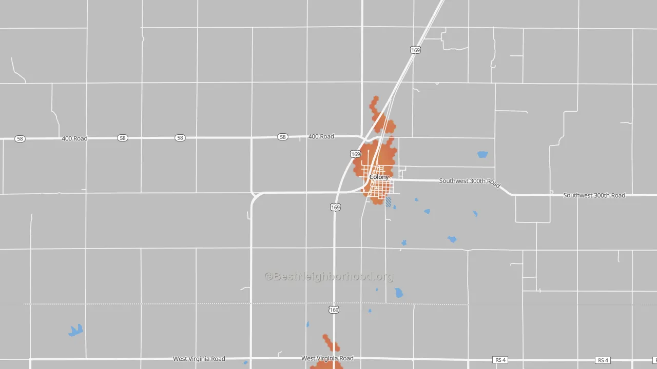 Bike Grade map of 66015, KS