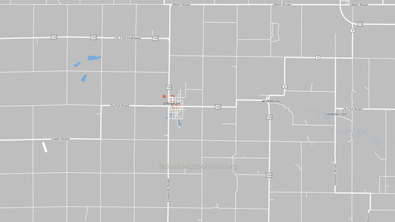 Bike Grade map of 66023, KS