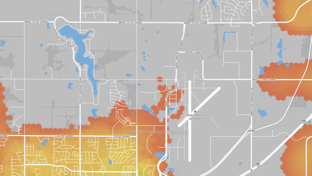 Bike Grade map of 66031, KS
