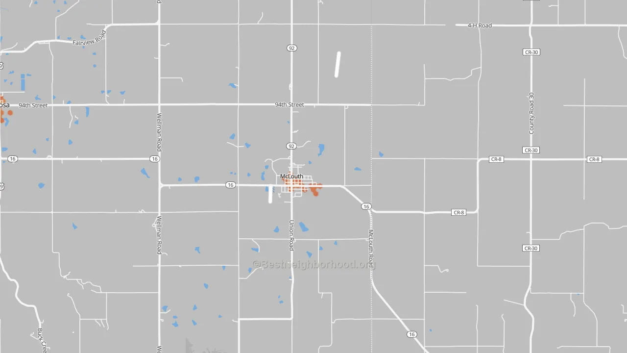 Bike Grade map of 66054, KS