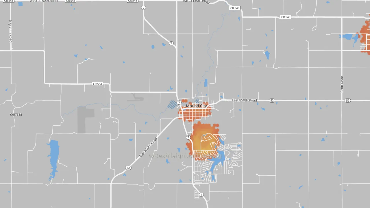 Bike Grade map of 66056, KS