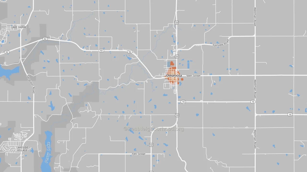 Bike Grade map of 66066, KS