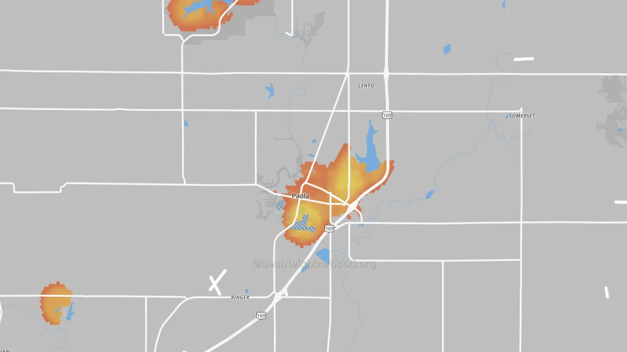 Bike Grade map of 66071, KS