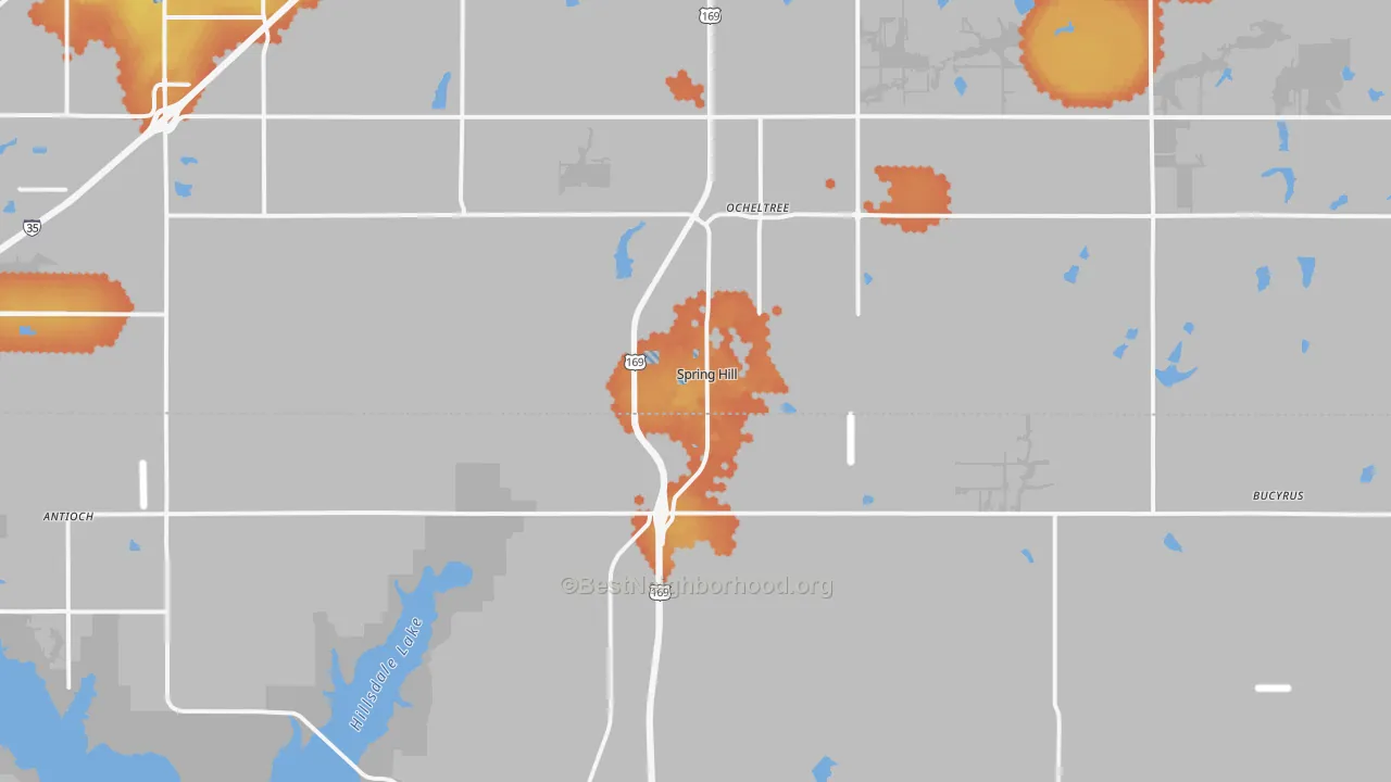 Bike Grade map of 66083, KS