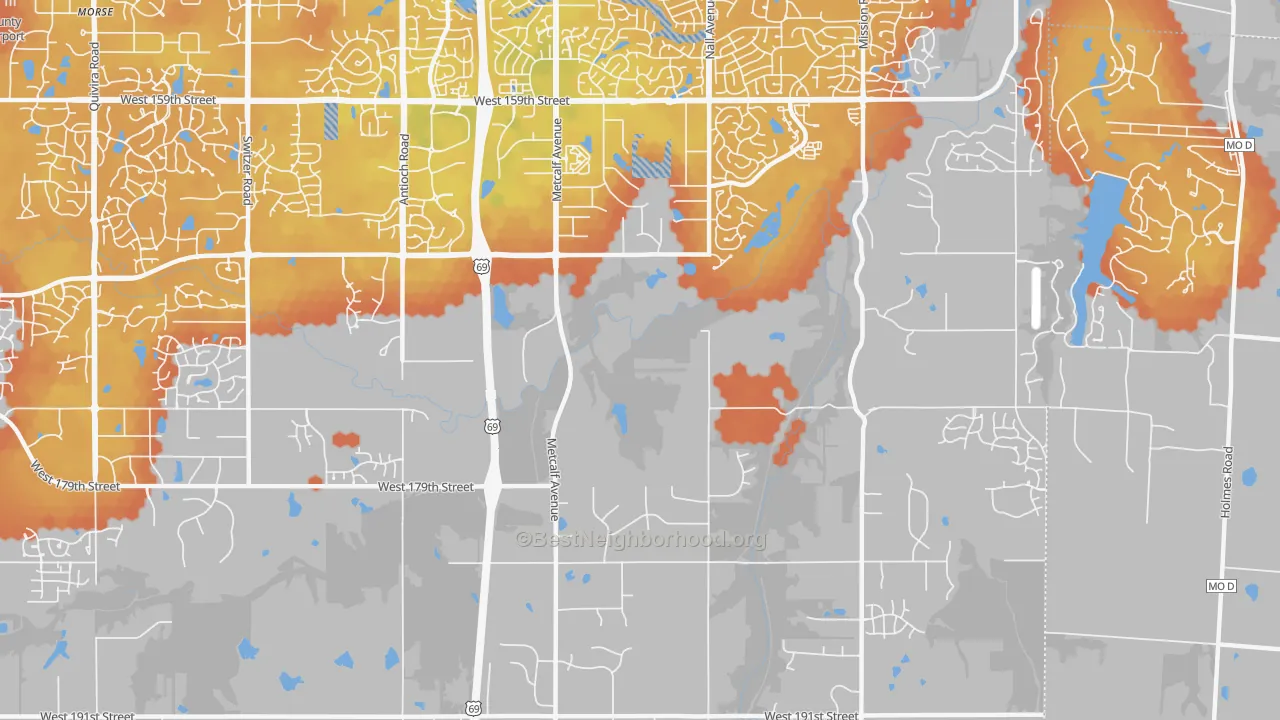Bike Grade map of 66085, KS