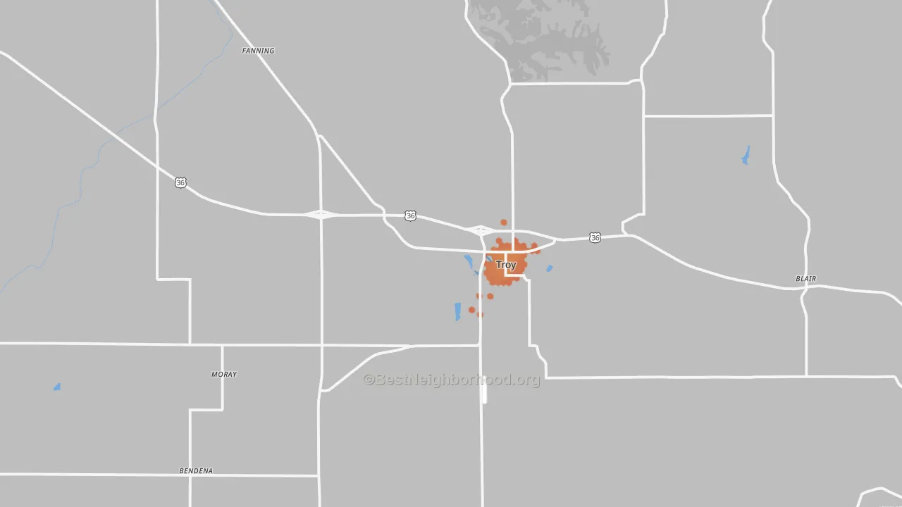 Bike Grade map of 66087, KS