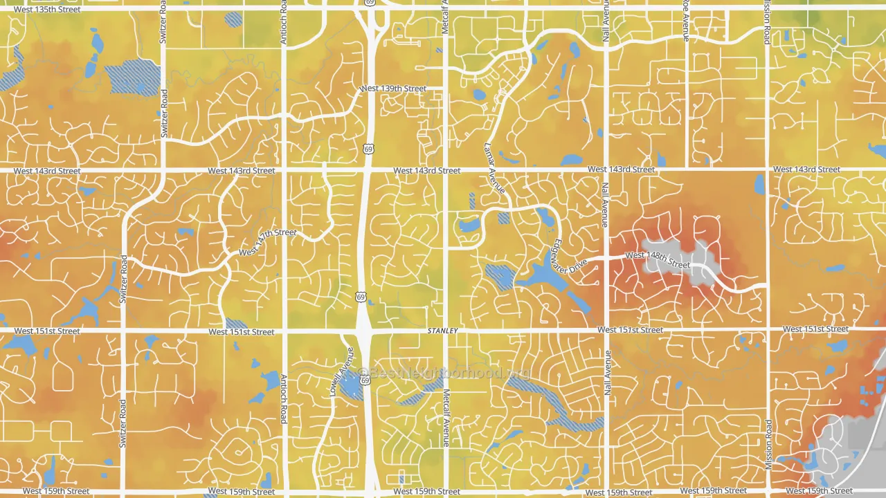 Bike Grade map of 66223, KS