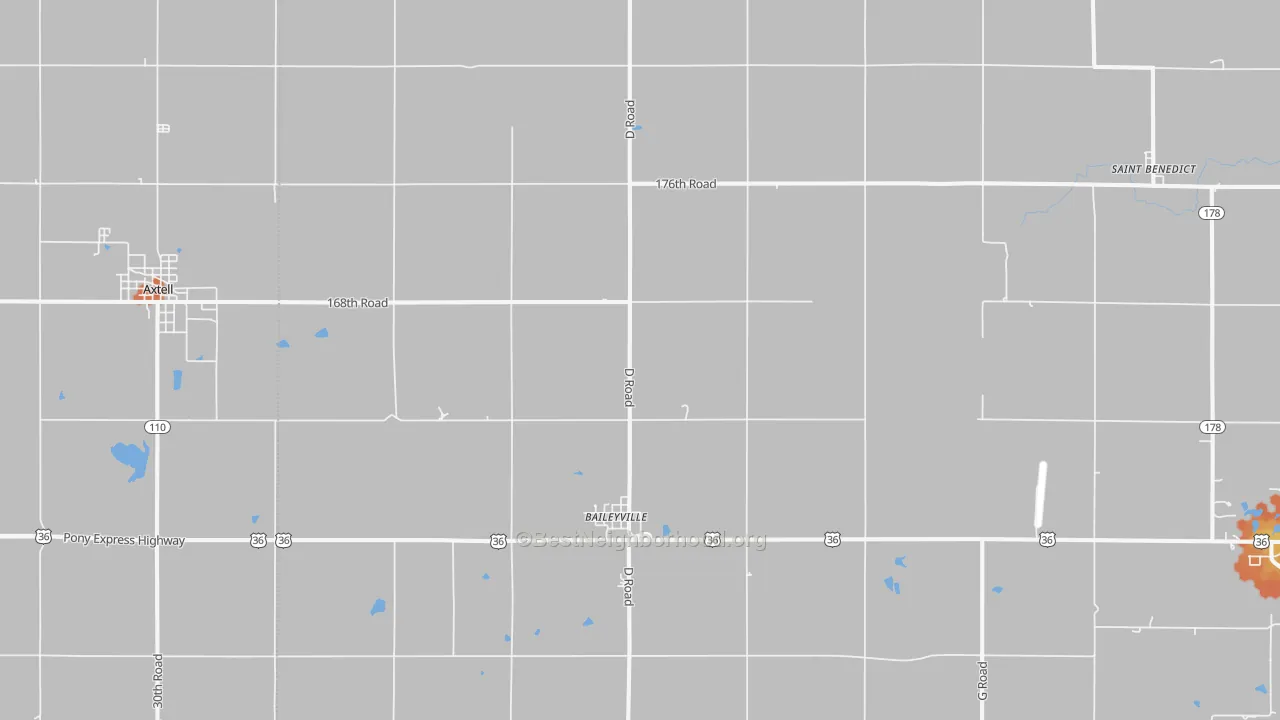 Bike Grade map of 66404, KS