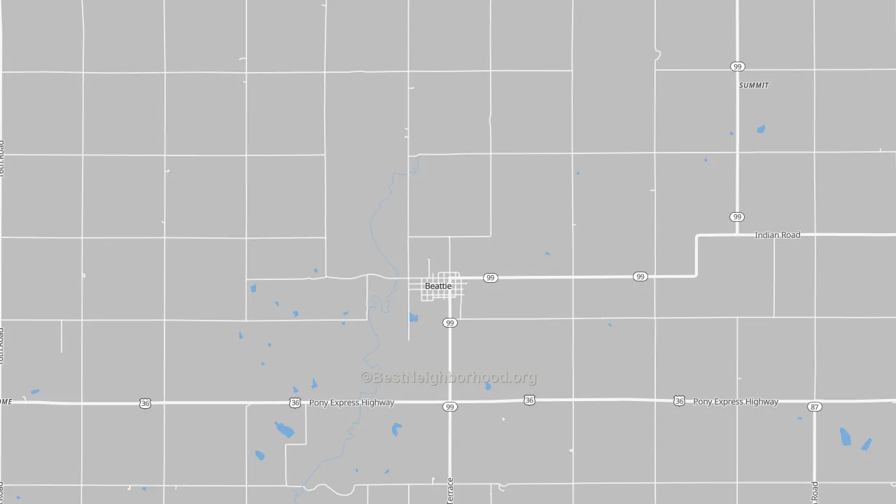 Bike Grade map of 66406, KS
