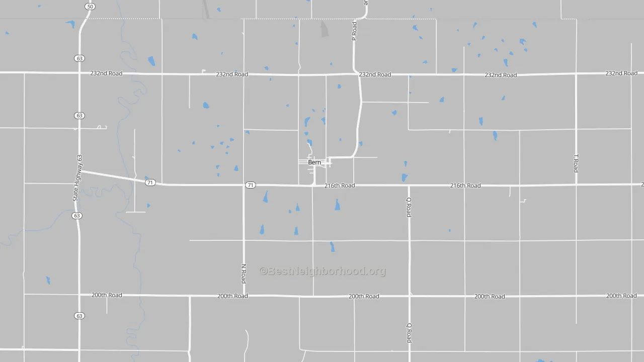 Bike Grade map of 66408, KS