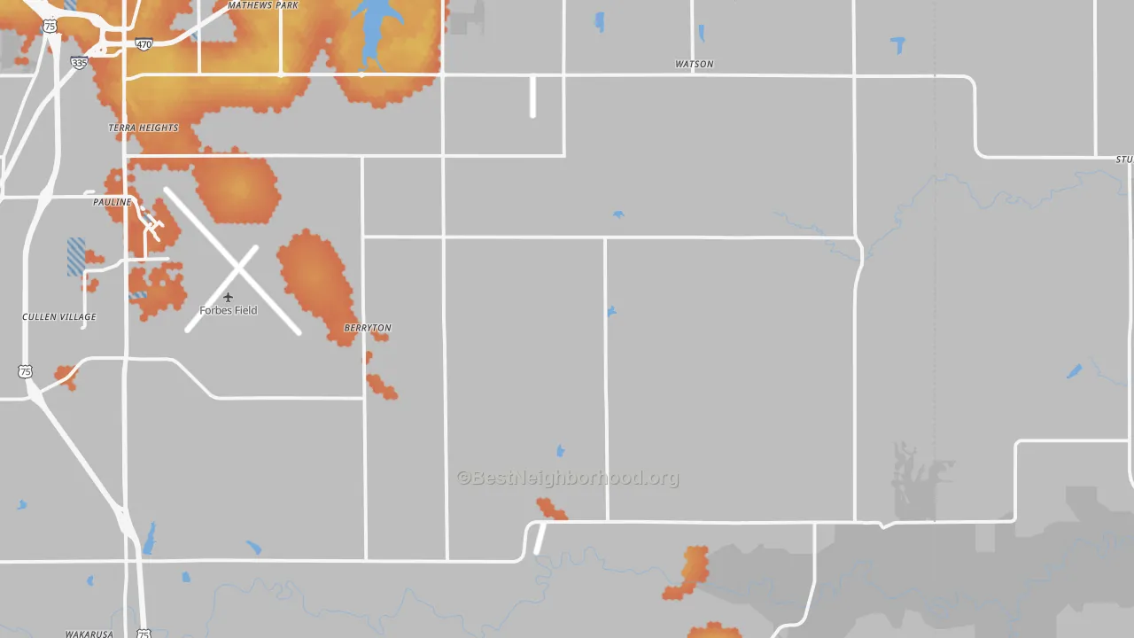Bike Grade map of 66409, KS