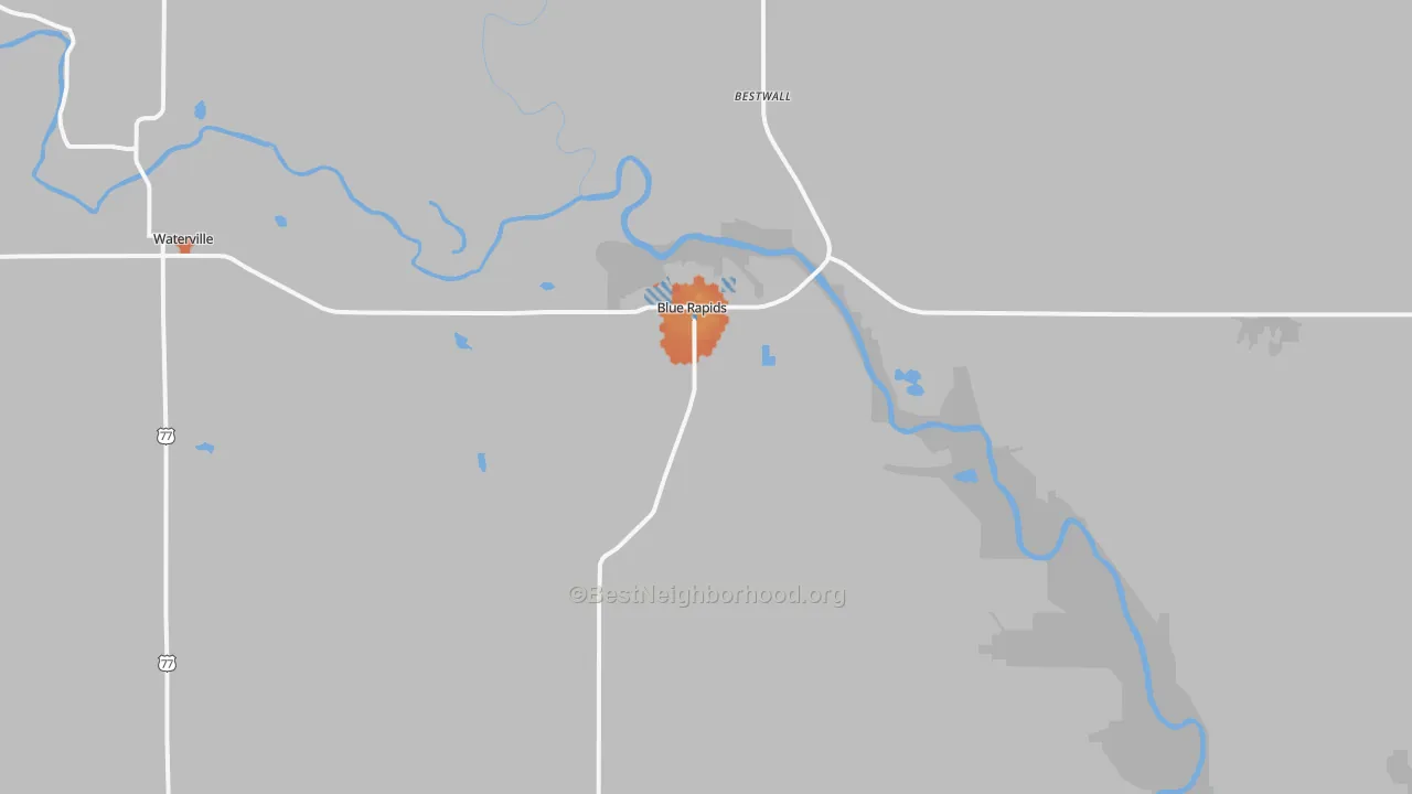 Bike Grade map of 66411, KS