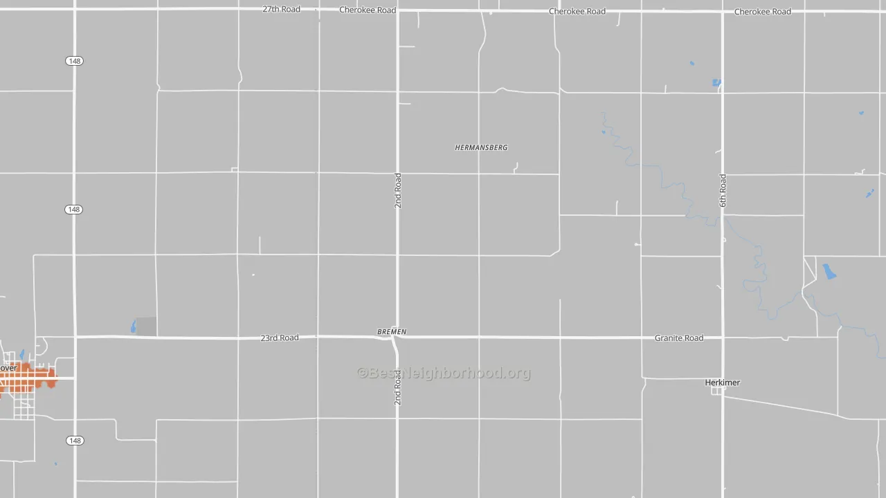 Bike Grade map of 66412, KS