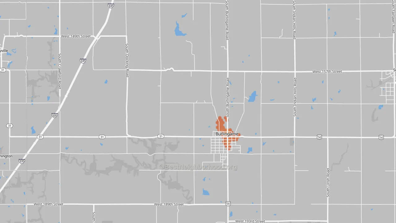 Bike Grade map of 66413, KS
