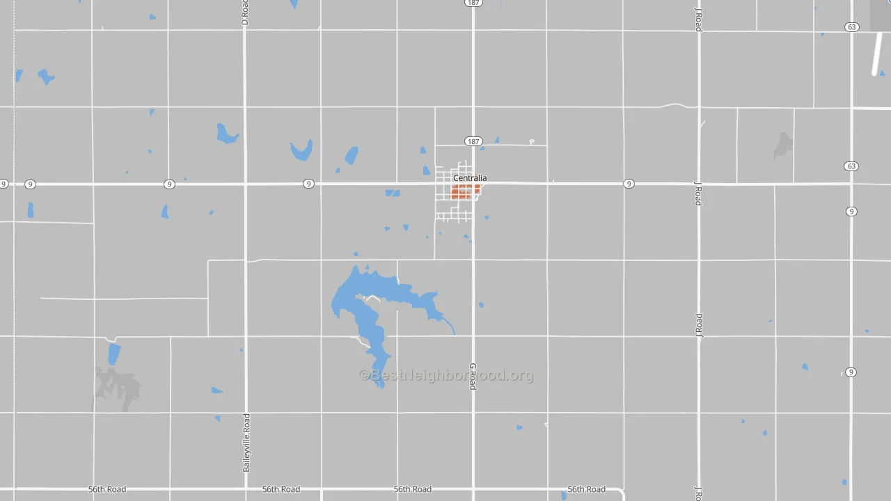 Bike Grade map of 66415, KS