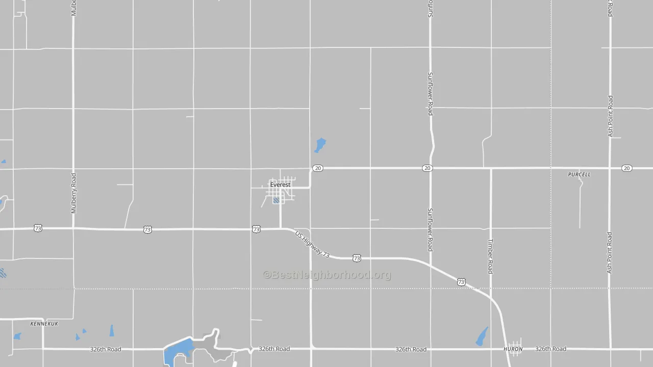 Bike Grade map of 66424, KS