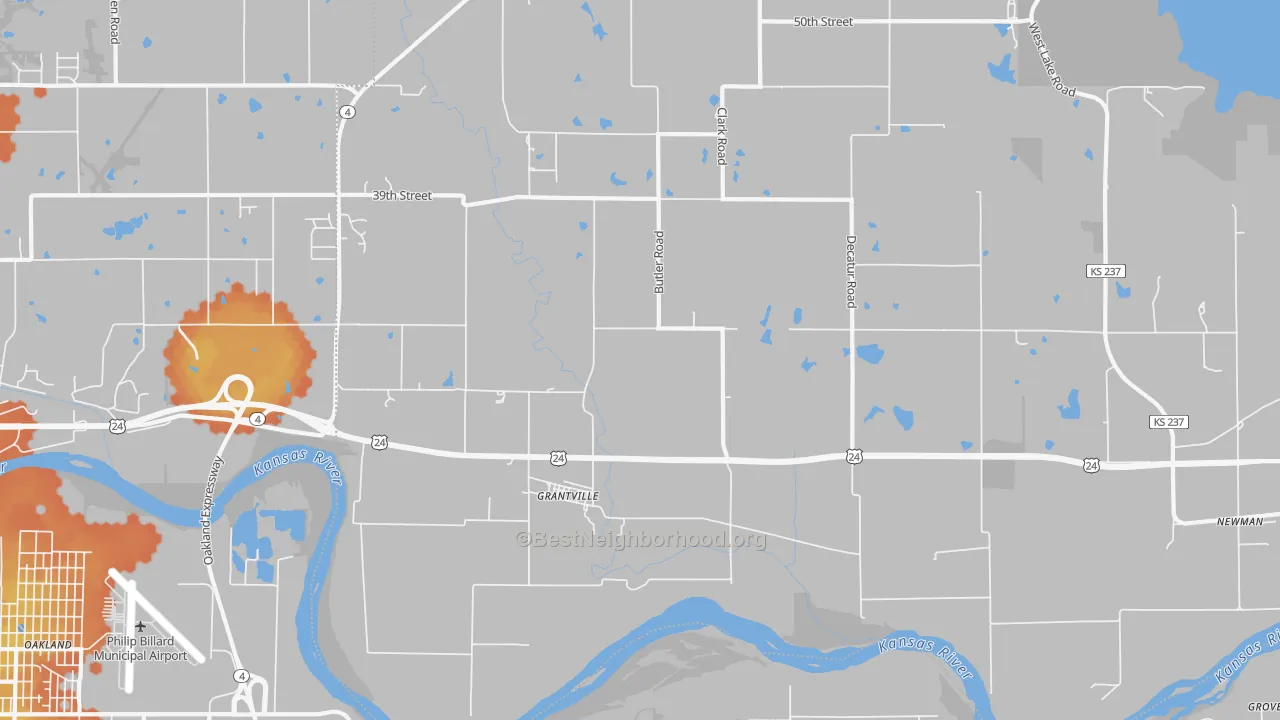 Bike Grade map of 66429, KS