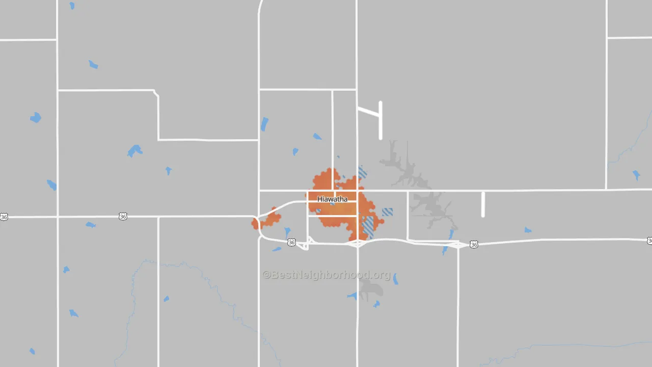 Bike Grade map of 66434, KS