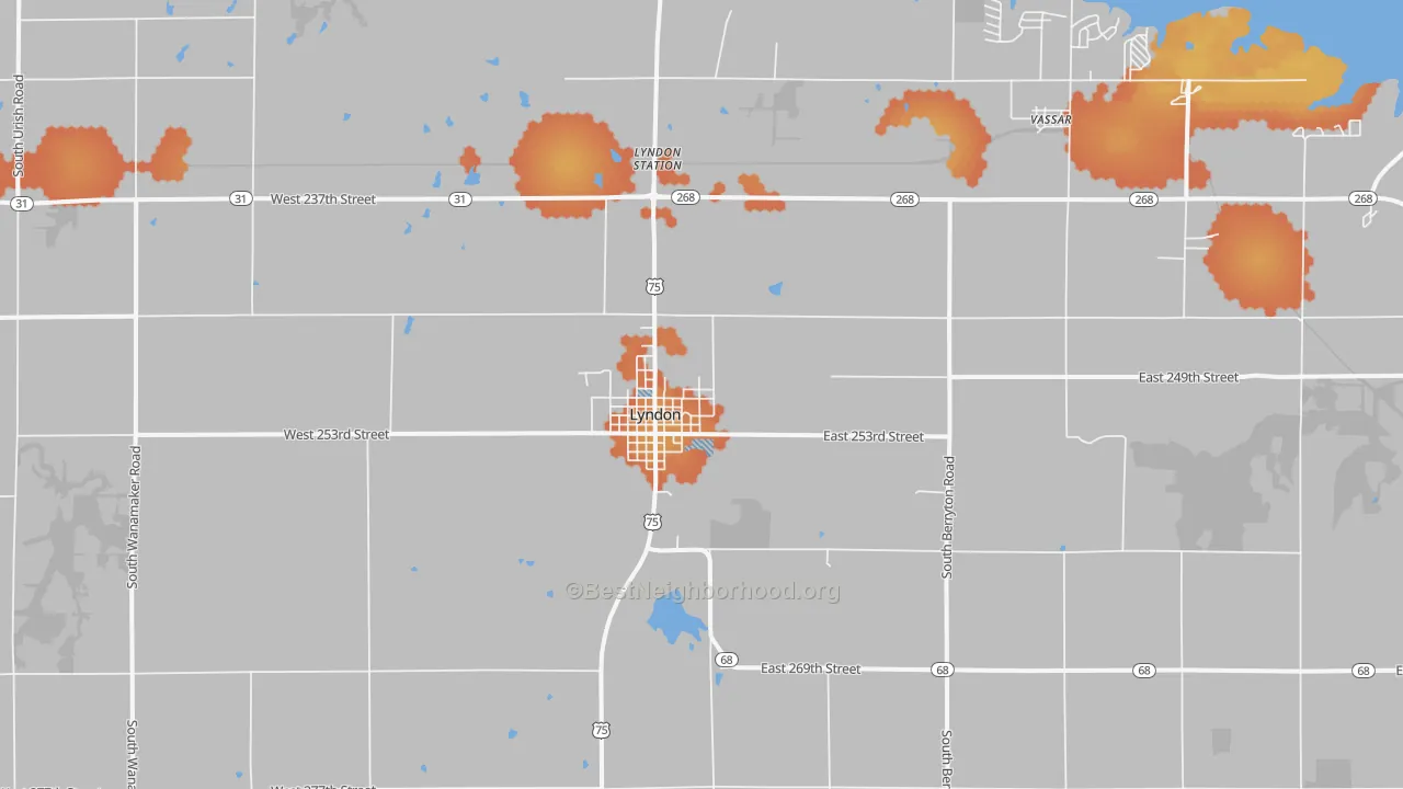 Bike Grade map of 66451, KS