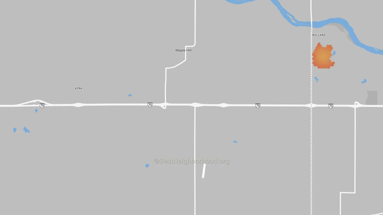 Bike Grade map of 66507, KS